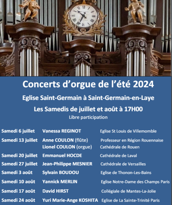 Concerts d'orgue, SAINT-GERMAIN-EN-LAYE