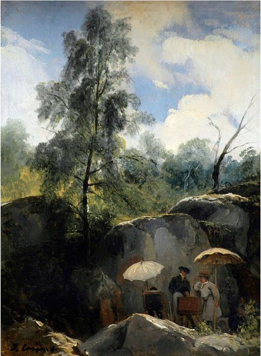 Jules Coignet, les peintres à Fontainebleau