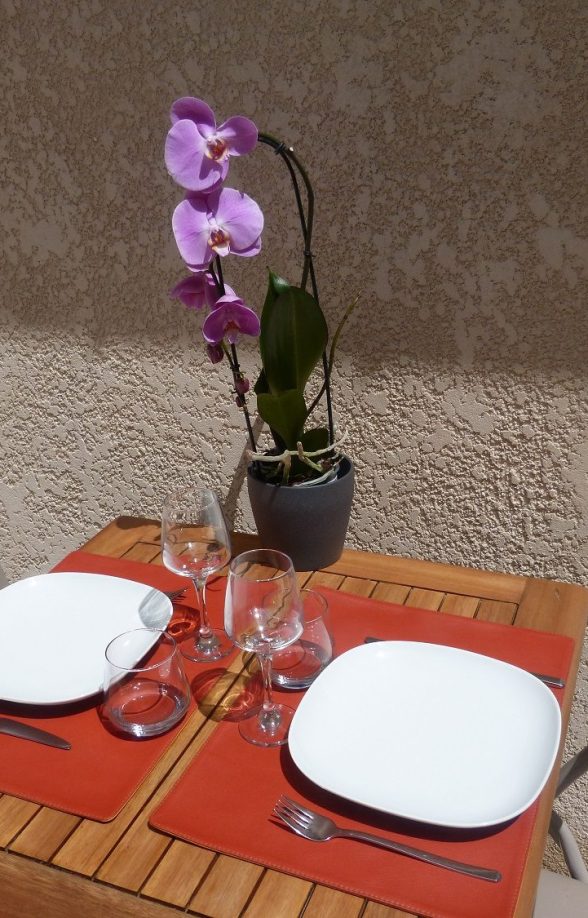 Table repas en terrasse