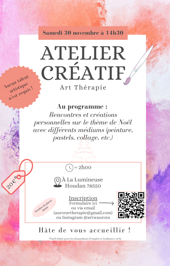 Flyer Atelier 30 novembre 2024