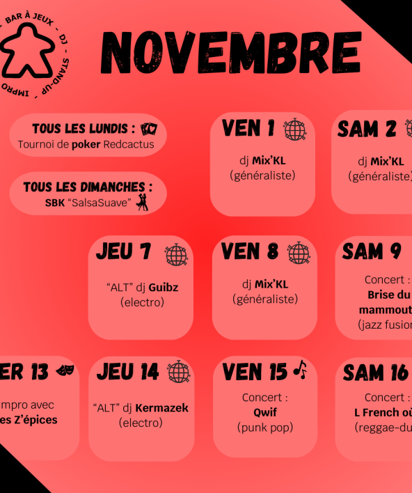 Programme Novembre Partie 1