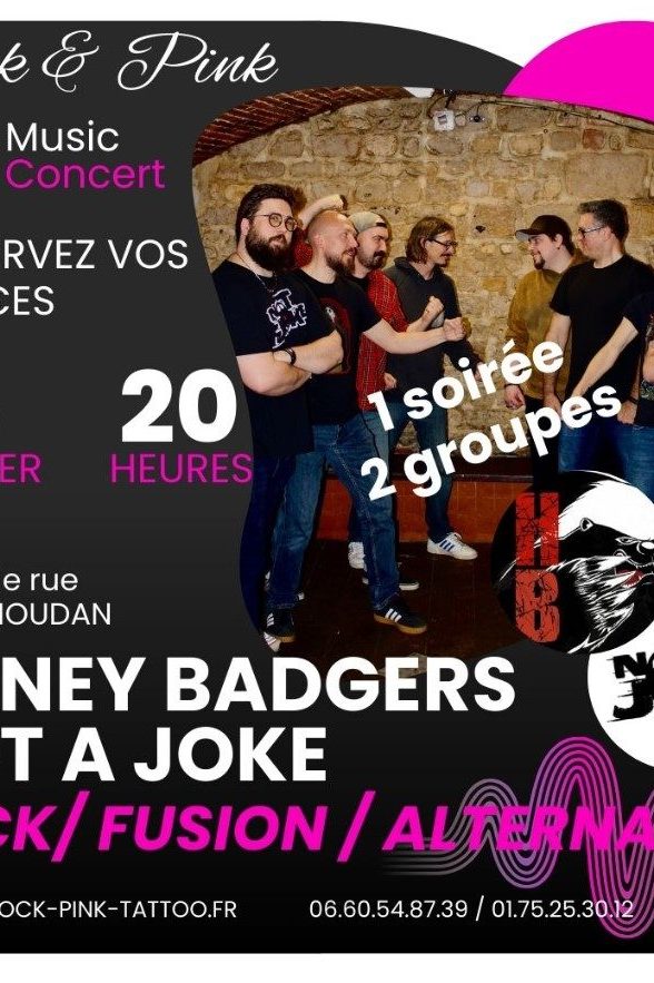 Concert "Honey Badgers" et "Not a Joke" au Rock and Pink_Houdan