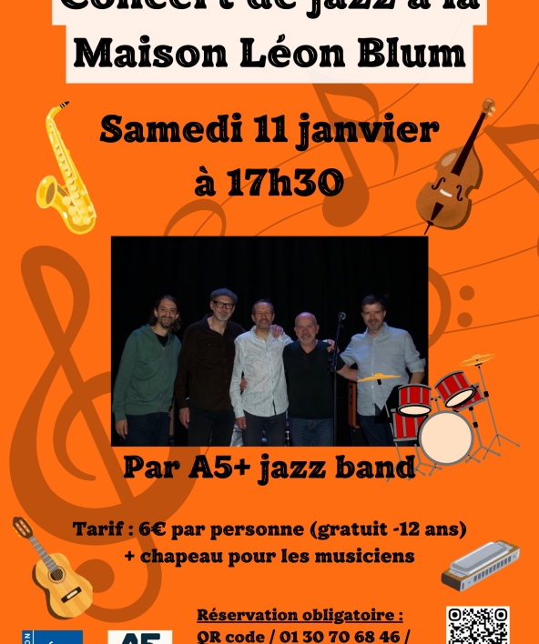 Affiche concert jazz Maison Léon Blum