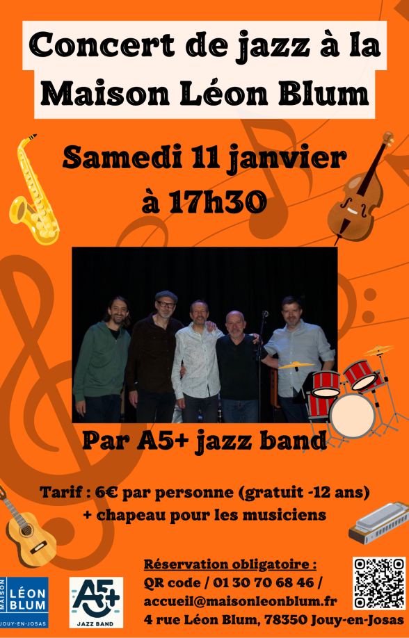 Affiche concert jazz Maison Léon Blum