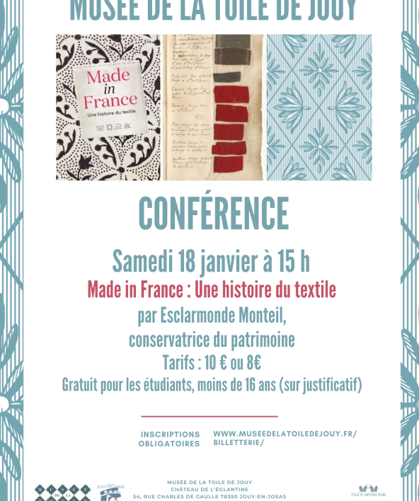 Conférence "Made in France: Une histoire du textile" au Musée de la Toile de Jouy_Jouy-en-Josas