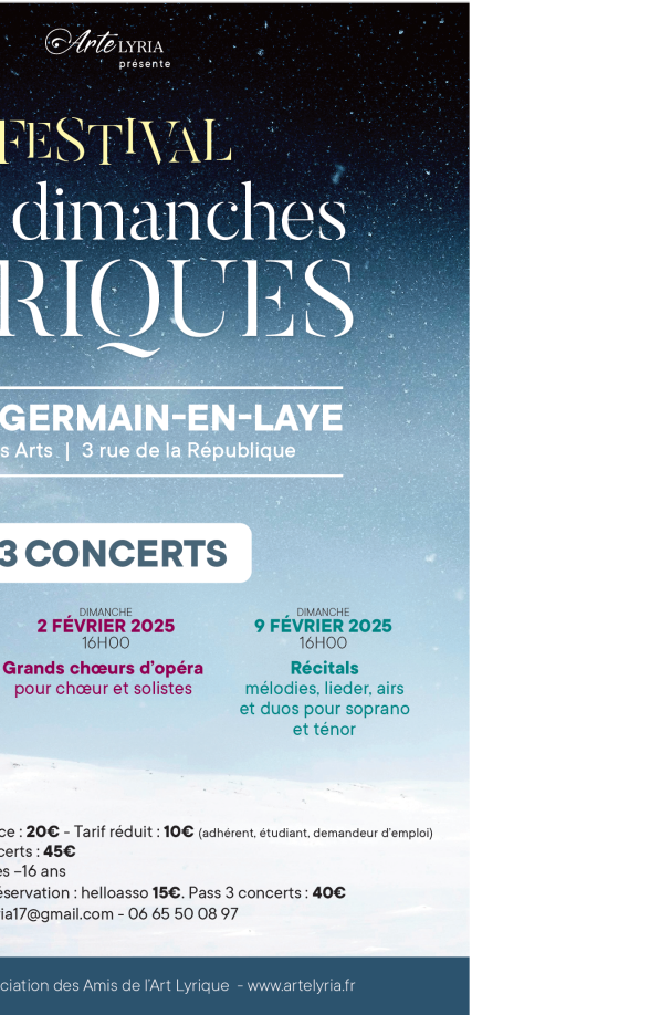 Affiche du festival "Les Dimanches Lyriques"