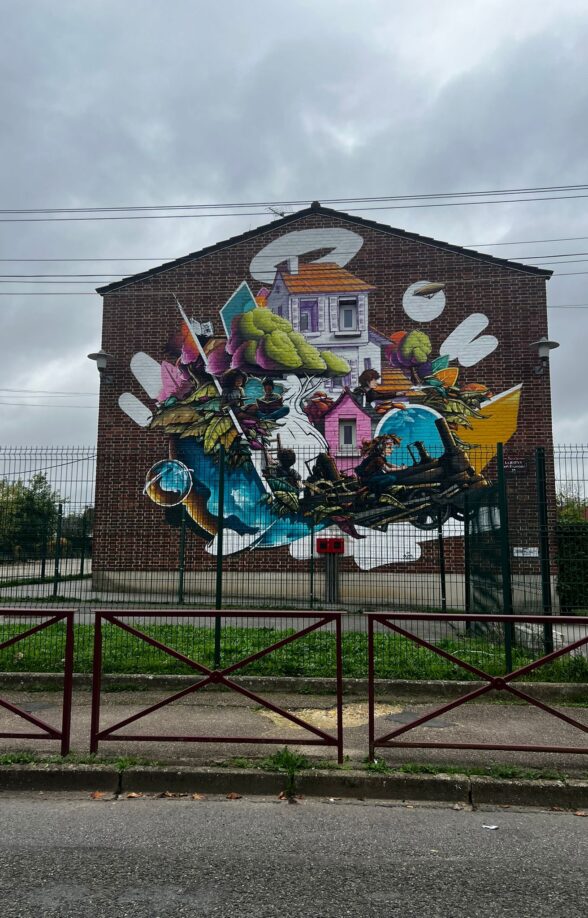 Fresque murale : Echappée belle_Rosny-sur-Seine