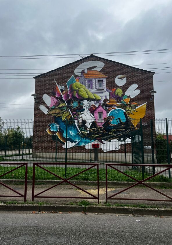 Fresque murale : Echappée belle_Rosny-sur-Seine